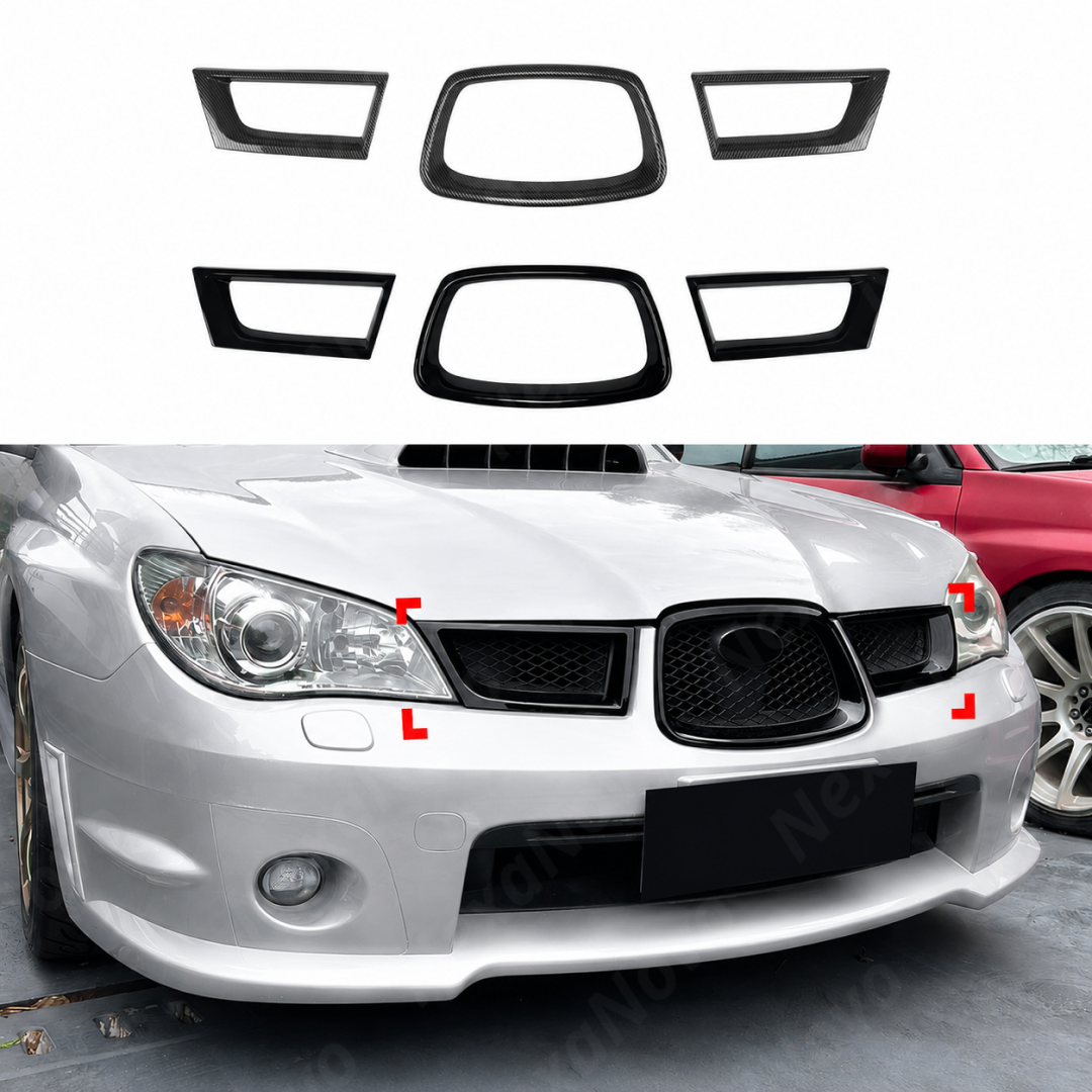 Detailed view showing the overlay following the triple-grill factory lines of the Hawkeye bumper