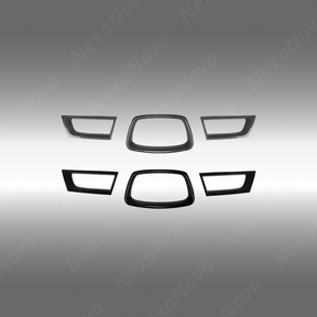 Standalone view of the 3-piece overlay set (Center, Left, Right) before installation