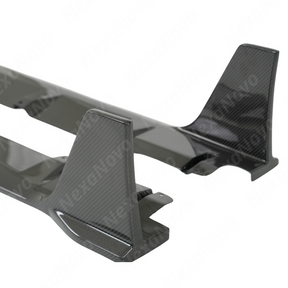 Standalone view of the left and right side real carbon fiber extensions featuring built-in rear winglets