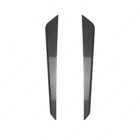 Detailed shot of the high-definition carbon fiber print weave on the VA bumper canards