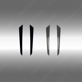 Standalone view of the complete 2-piece front bumper canard kit in both colors