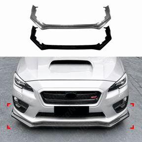 Ground-level shot highlighting the sleek, low-profile design of the gloss black JDM lip