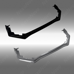Standalone view of the uninstalled JDM style front lip kit with mounting hardware