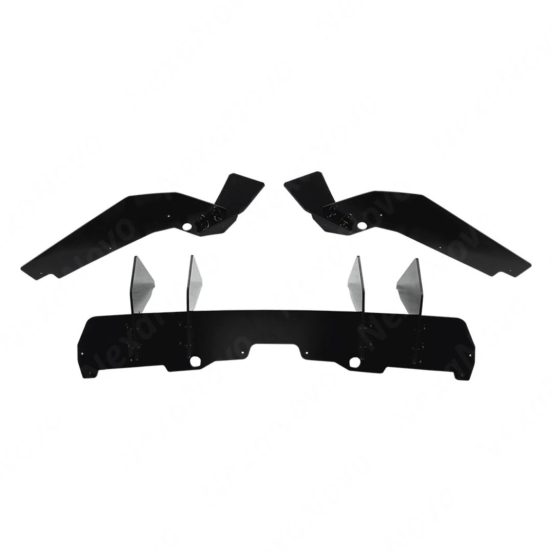 Standalone view of the 3-piece rear diffuser shark fin kit for 2015-2021 Subaru WRX/STI