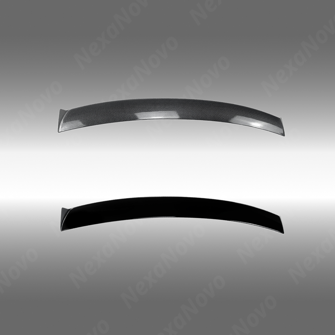 Standalone view of the uninstalled single-piece rear window visor spoiler for Subaru VA