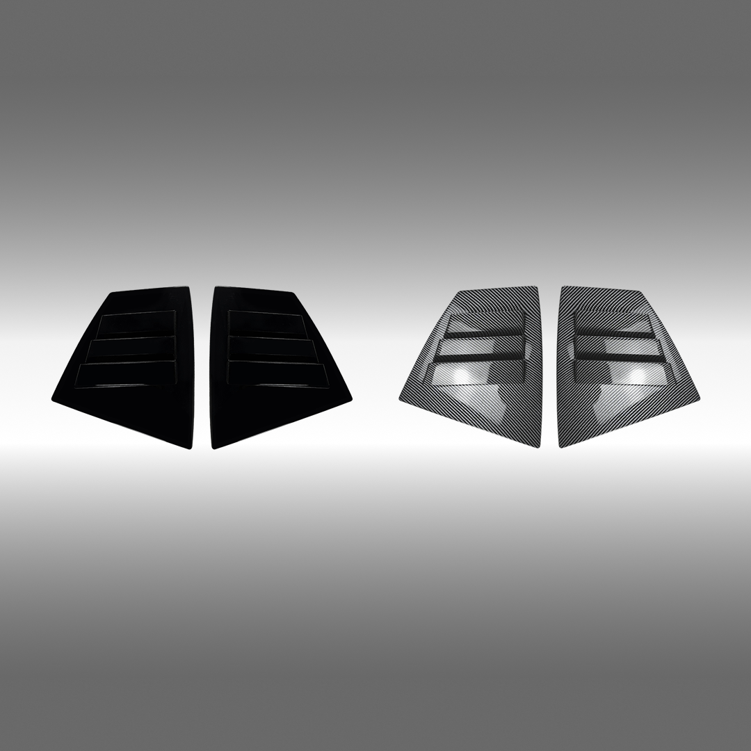Standalone view of the left and right side rear window louver set inn both colors for Subaru VA