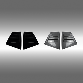 Standalone view of the left and right side rear window louver set inn both colors for Subaru VA