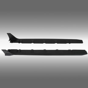 Close-up of the premium mirror-finish black on the NexaNovo WRX side skirt winglets