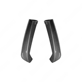 Detailed shot of the high-definition carbon fiber print weave on the VB rear bumper spats
