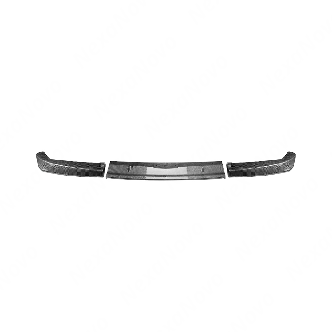 Detailed shot of the high-definition carbon fiber print weave on the VB rear diffuser