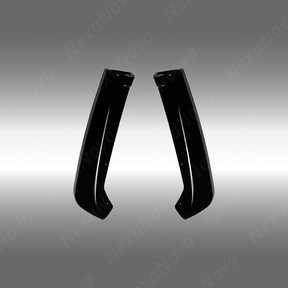 Close-up of the premium mirror-finish gloss black coating on the VB WRX rear spat extensions