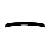 Close-up of the premium mirror-finish gloss black coating on the WRX rear window trim