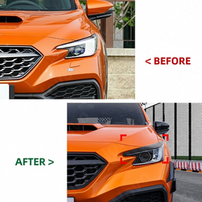 he completed high-performance front-end aesthetic of a Subaru WRX VB with new eyelids