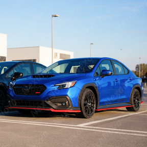 Side skirt splitter giving the Subaru WRX VB an aggressive look