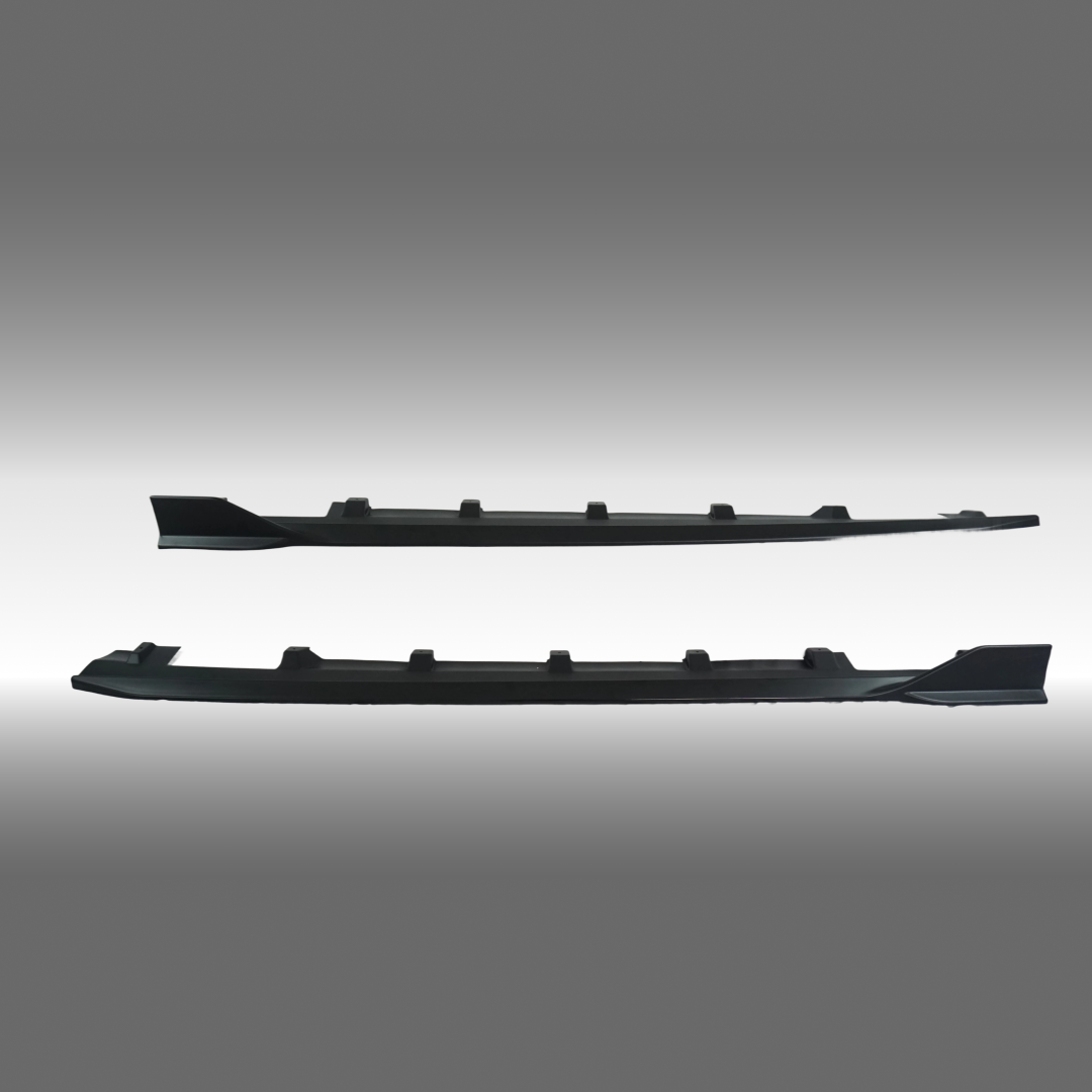 Side body skirt splitter installed on a 2021 Subaru WRX VB