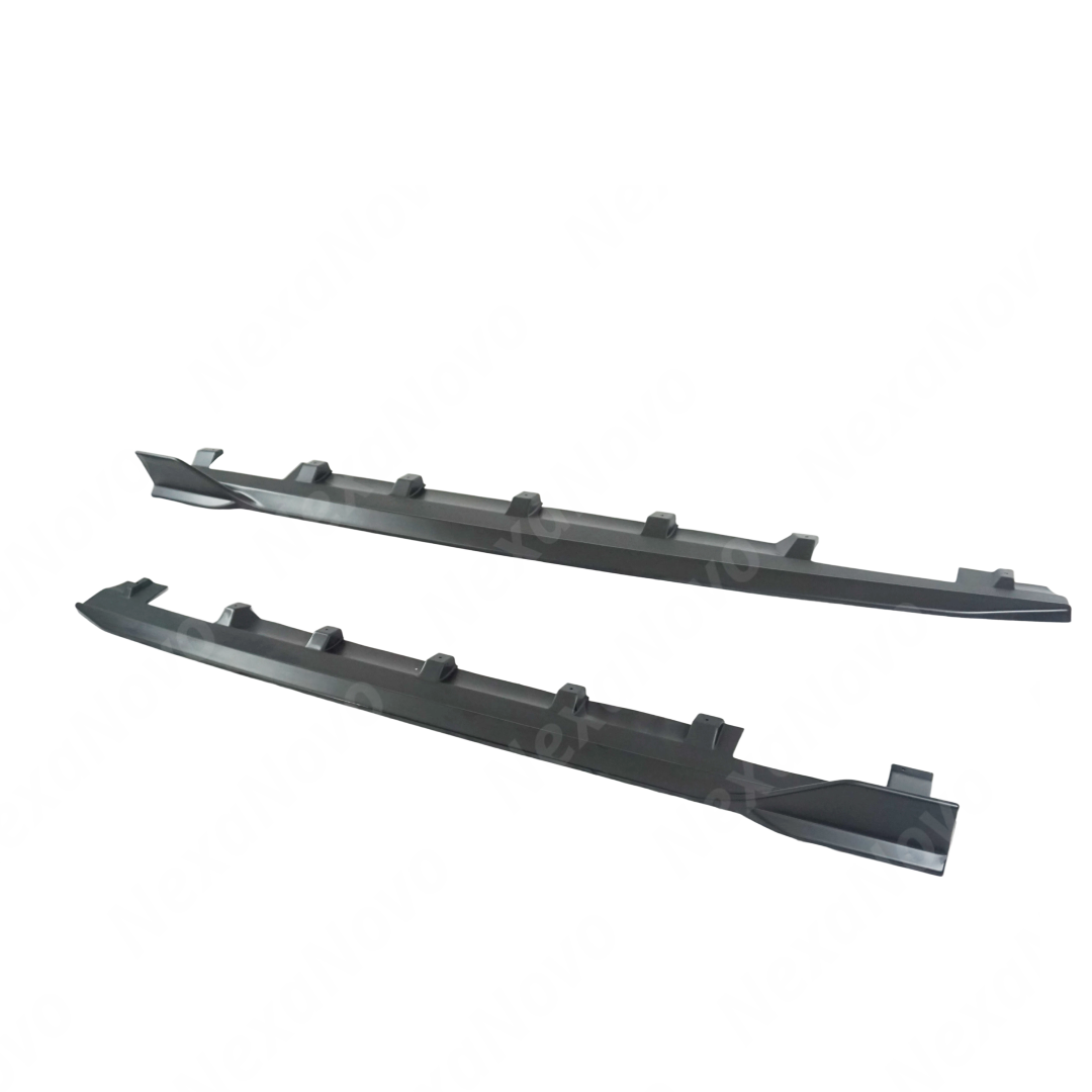 Close-up of the textured finish on the WRX VB side skirt splitter