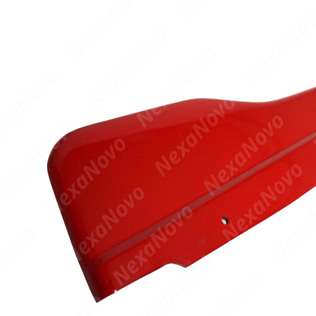 Dynamic shot of Subaru WRX VB with new side skirt splitter in garage