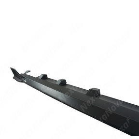 Side body skirt splitter on a white Subaru WRX VB