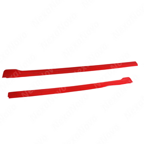 Studio shot highlighting side body skirt splitter under spoiler