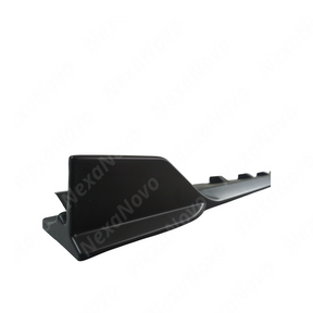 Uninstalled side body skirt splitter pair, top view