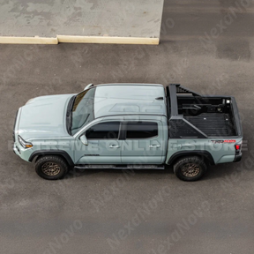 Detailed view of the adjustment point on the NexaNovo Toyota Tacoma chase rack