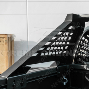 Toyota Tacoma in motion with NexaNovo adjustable rear sport chase rack