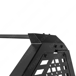 First step of NexaNovo adjustable chase rack installation for Toyota Tacoma