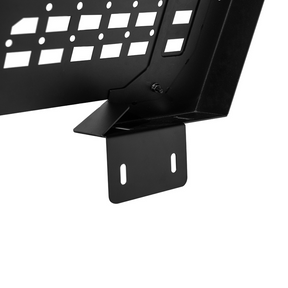 Low angle view emphasizing the NexaNovo adjustable chase rack roll bar on Tacoma