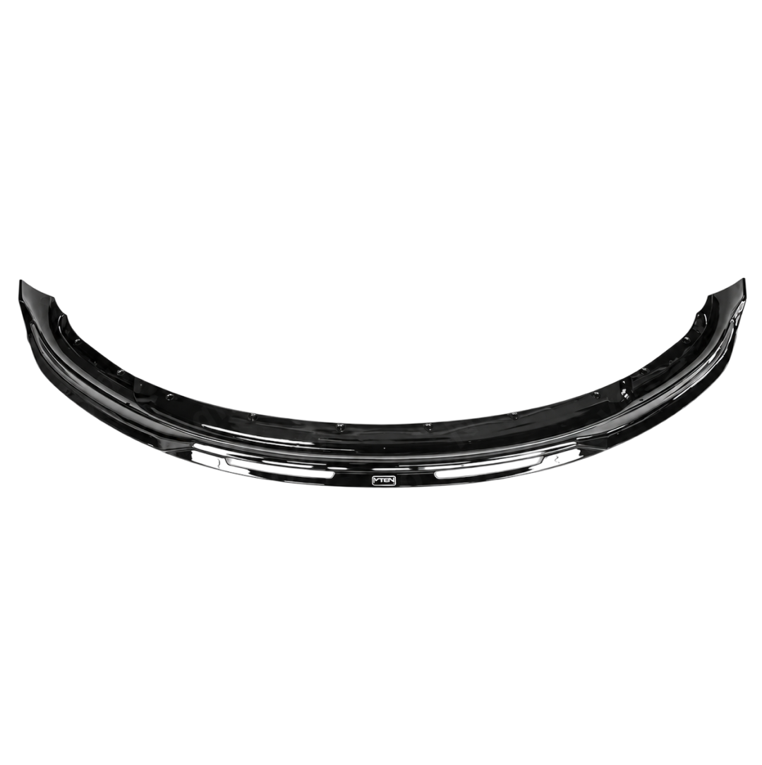 Profile view of the outer aerodynamic corner winglet transition on the NexaNovo front splitter