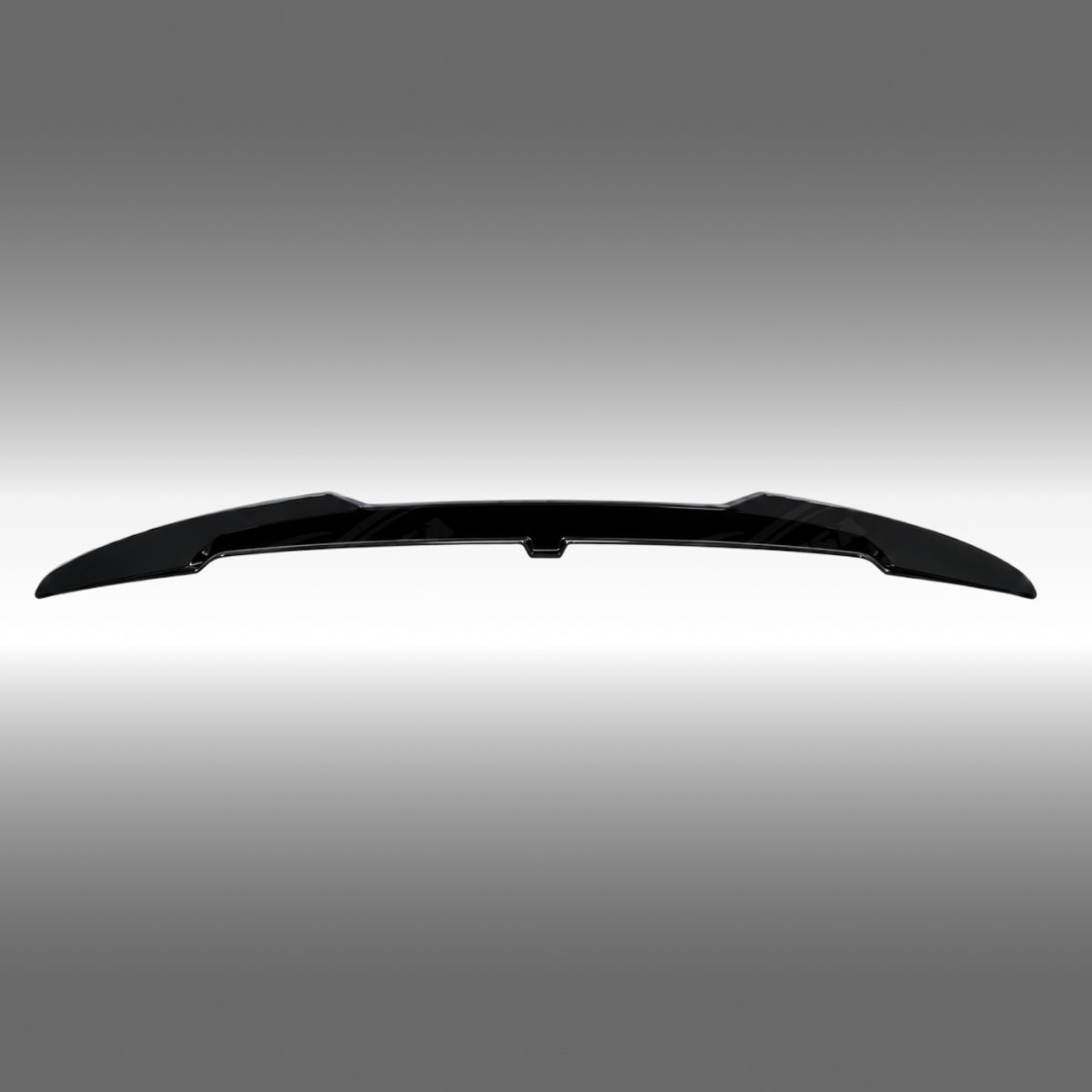 NexaNovo VTEN style gloss black rear trunk spoiler installed on a Tesla Model 3 sedan