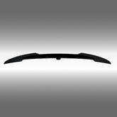 NexaNovo VTEN style gloss black rear trunk spoiler installed on a Tesla Model 3 sedan