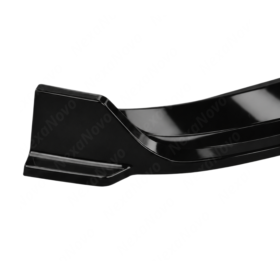 Close-up view showing precision 3D edge-to-edge alignment along the refreshed Tesla Model 3 lower bumper