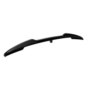 Stealth performance look of the NexaNovo VTEN gloss black spoiler accenting a Solid Black Tesla Model 3 Highland