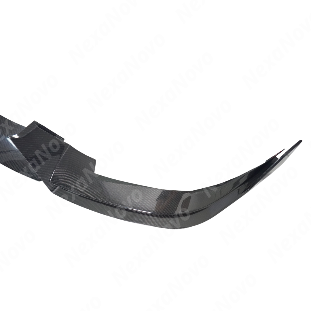 NexaNovo front lip integrated on a black Tesla Model X