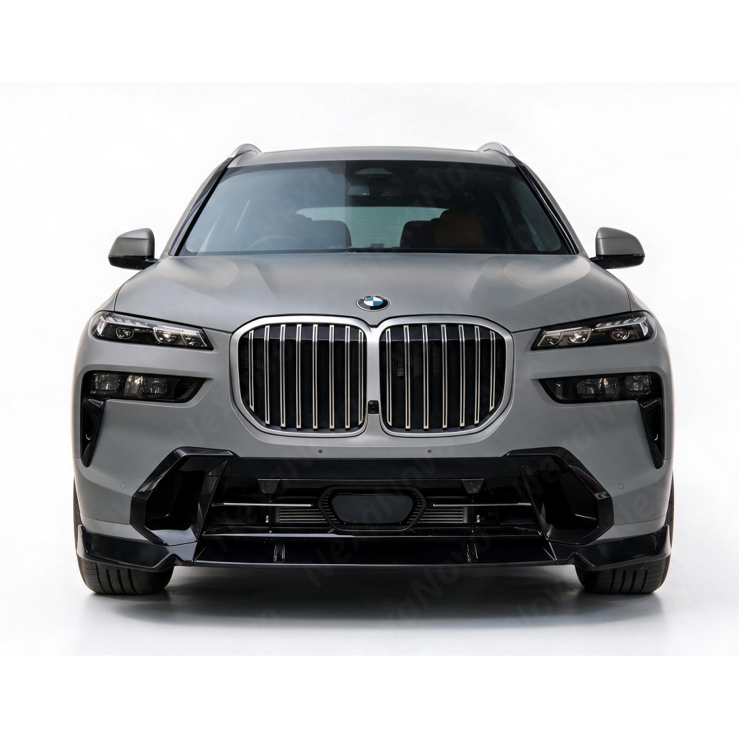For 2023-2026 BMW X7 G07 - Front Bumper Lip Splitter - Gloss Black