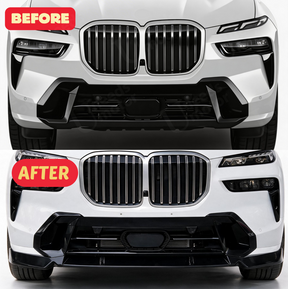 For 2023-2026 BMW X7 G07 - Front Bumper Lip Splitter - Gloss Black