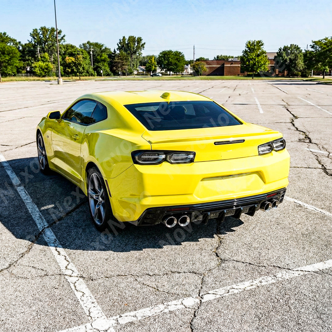 Carbon Fiber Print Rear Bumper Diffuser Lip Spoiler For Chevy Camaro 2016-2024 NexaNovo