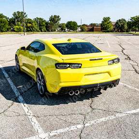 Carbon Fiber Print Rear Bumper Diffuser Lip Spoiler For Chevy Camaro 2016-2024 NexaNovo