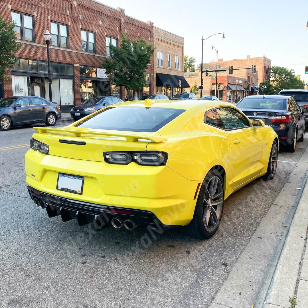 Carbon Fiber Print Rear Bumper Diffuser Lip Spoiler For Chevy Camaro 2016-2024 NexaNovo