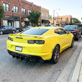 Carbon Fiber Print Rear Bumper Diffuser Lip Spoiler For Chevy Camaro 2016-2024 NexaNovo