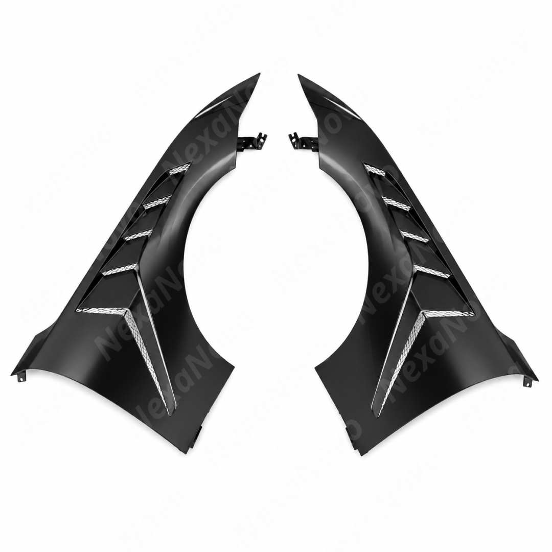 GTD-Style Stainless Steel Vented Front Body Fenders For Ford Mustang (S550) 2018-2023