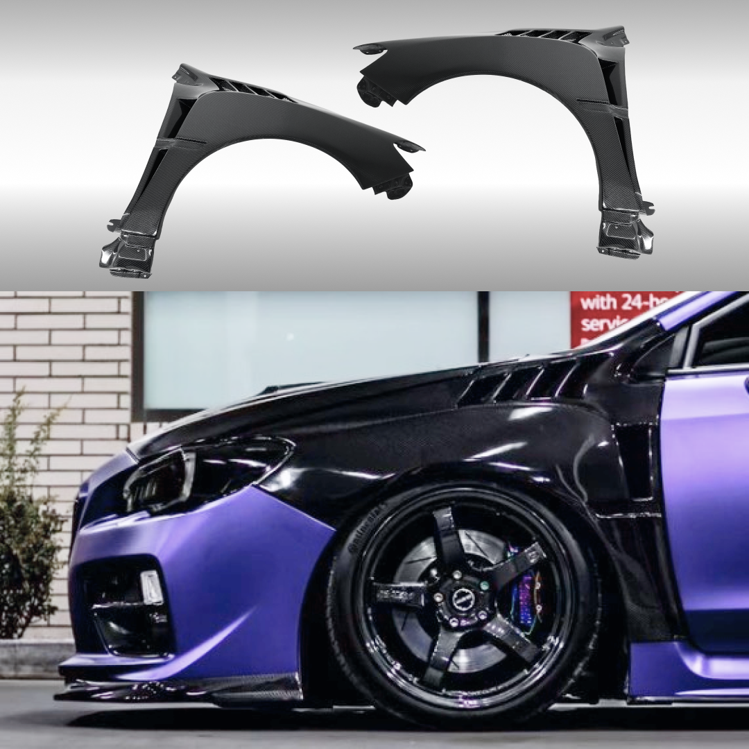 2015 Subaru WRX STI real carbon fiber vent fender by NexaNovo" "2016 Subaru WRX STI real carbon fiber car fender by NexaNovo