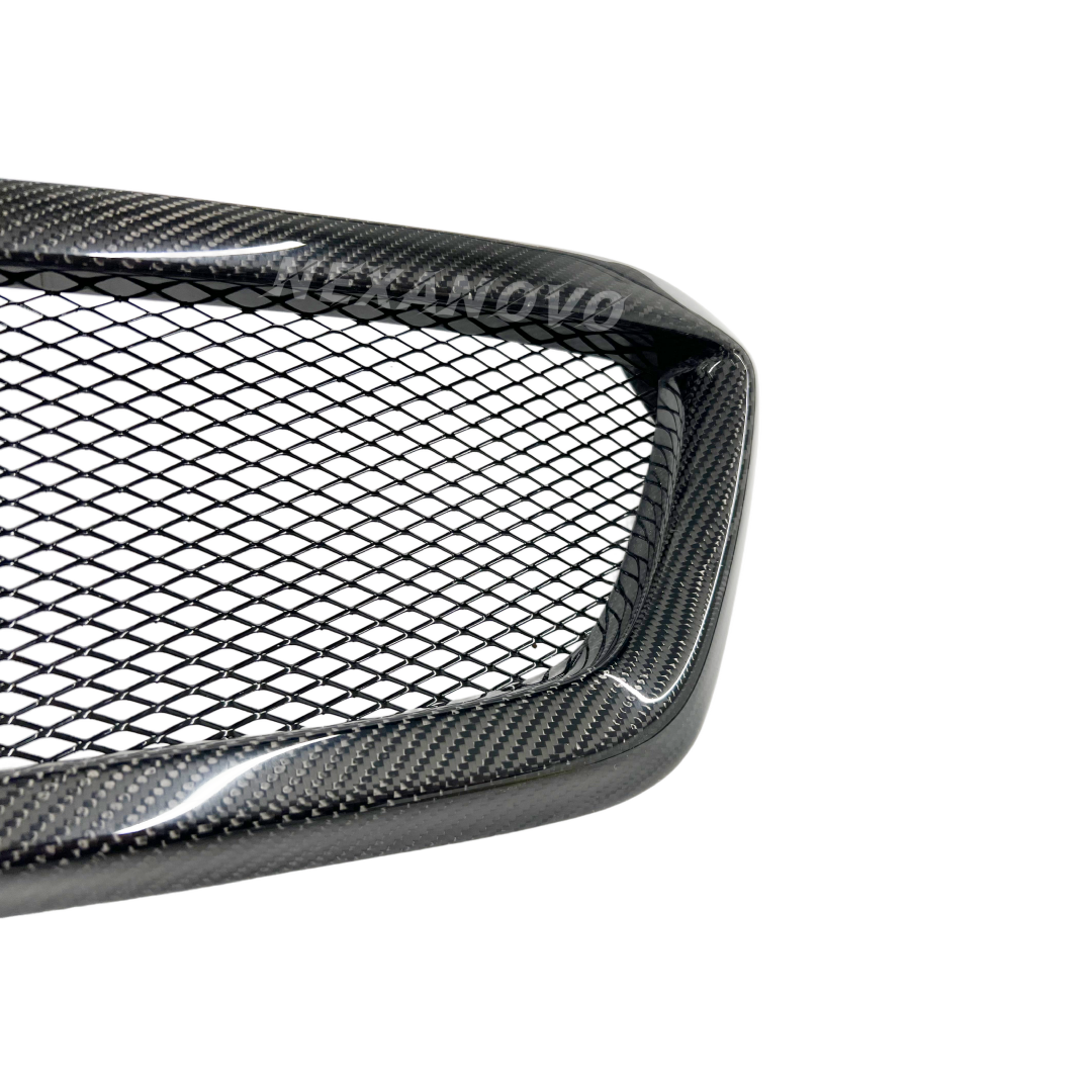 thumbnail image 2 of Gloss Black Front Bumper Upper Grille Mesh Grill Compatible With Subaru WRX STI 2015-2017 Direct Replacement 2 of 5