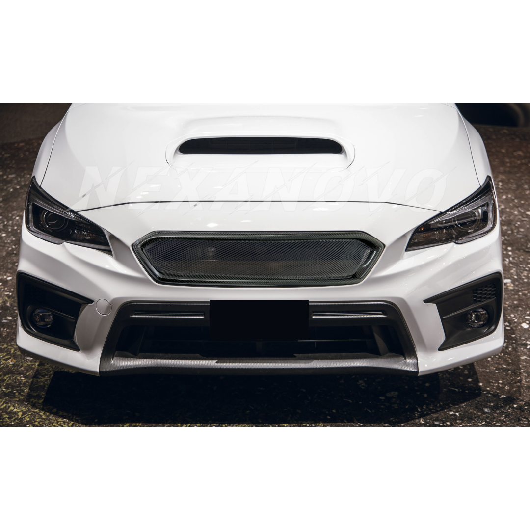 NexaNovo Carbon Fiber Front Grilles Mesh Replacement for 2018 Subaru WRX STI