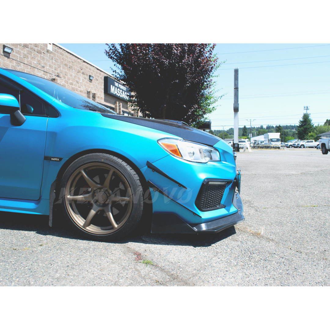 NexaNovo STI Style Black Polyurethane Front Lip for Subaru WRX (2015-2021)