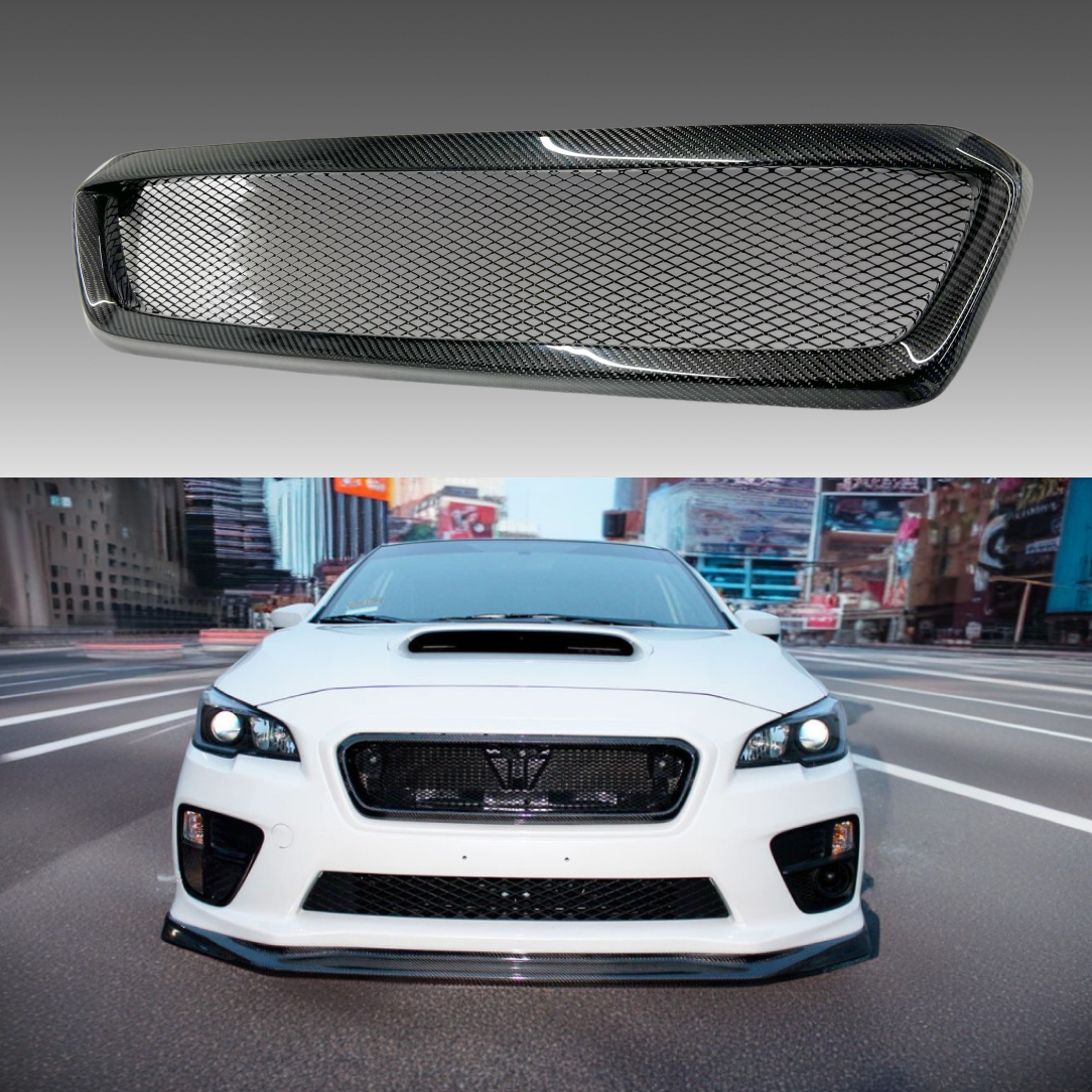 2015 Subaru WRX STI Pure Carbon Fiber Front Grille Insert Assembly by NexaNovo