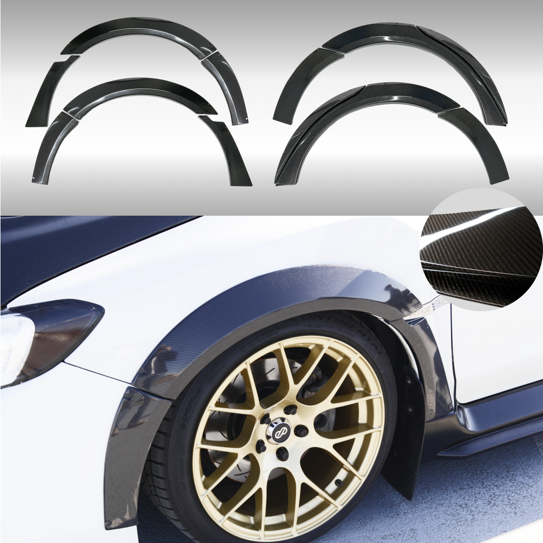 2015 Subaru WRX STI Carbon Fiber Fender Flares Wheel Trims by NexaNovo