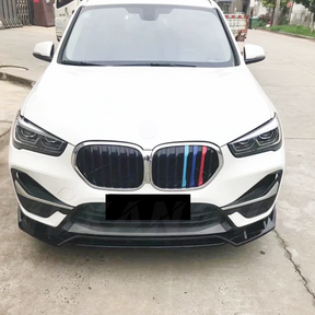 NexaNovo front bumper lip spoiler - Enhance your BMW X1's exterior with Gloss Black color finish