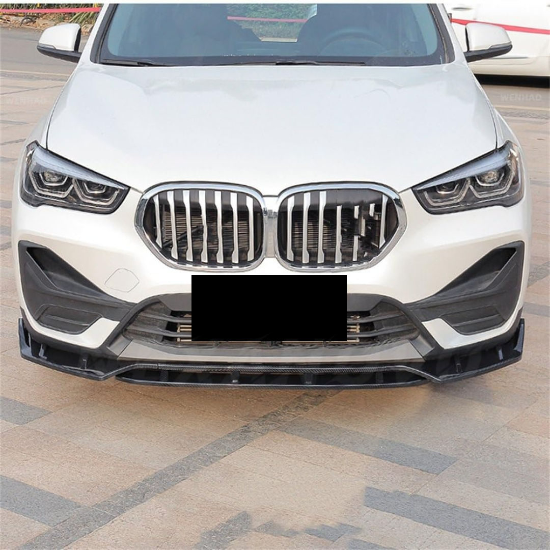 Gloss Black front bumper lip spoiler for BMW X1 F48 (2016-2022) - Unleash your car's potential