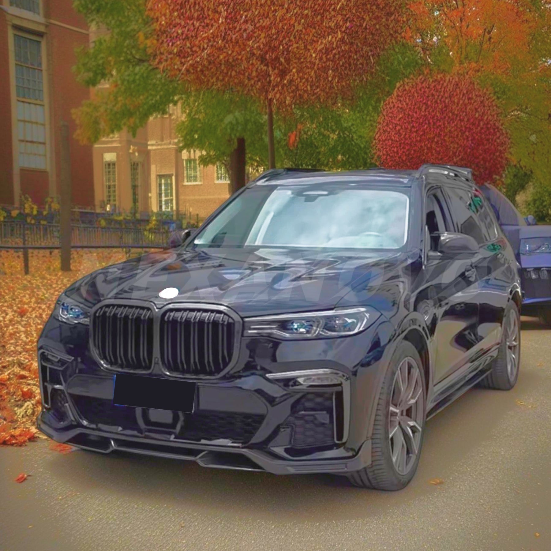 Gloss Black Front Bumper Kidney Grill Grille Double Line For 2019-2022 BMW G07 X7 NexaNovo